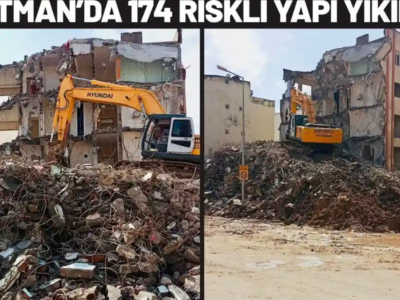 Batman'da 174 Riskli Yapı Yıkıldı